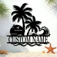 thumbnail image 1 of AOLOA Personalized Beach Metal Signs, Custom Palm Trees Metal Name Sign, Custom Signs Outdoor Metal, Outdoor Metal Family Name Sign, Custom Cabin Sign, Beach House Decor, Coastal Wall Decor(10inches), 1 of 8