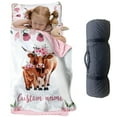thumbnail image 1 of AOLOA Personalized Toddler Nap Mat for Preschool, Custom Name Kids Nap Mat with Pillow Cover and Nap Blanket, Daycare Nap Mat for Kindergarten, Highland Cattle Design Nap Mats, Easy Carry, 1 of 8