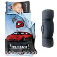 thumbnail image 1 of AOLOA Personalized Toddler Nap Mat, Race Car Theme with Fast Sports Cars and Checkered Flags, Custom Name Sleeping Bag Blanket for Boys and Girls, Perfect for Preschool, Daycare, Home & Travel, 1 of 8
