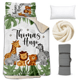 thumbnail image 1 of AOLOA Personalized Toddler Nap Mat - Thick & Warm - Kids Sleeping Bag with Removable Pillow & Fleece Blanket - Winter Nap Mat for Preschool Daycare - Rollup Design, 1 of 8
