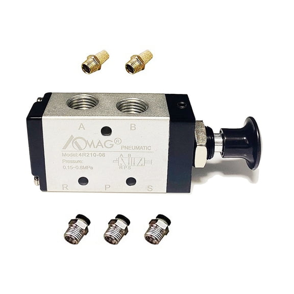 AOMAG Air Hand Lever Operated Pneumatic Solenoid Valves Manual Control Push Pull