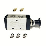 AOMAG Air Hand Lever Operated Pneumatic Solenoid Valves Manual Control Push Pull