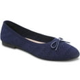 thumbnail image 1 of AOMAIS Women’s Ballet Flats Knit Mesh Flats Round Toe Shoes Comfy Slip Ons Casual Dress Flats Waling Loafer (NAVY,US6), 1 of 11