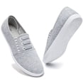 thumbnail image 1 of AOMAIS Women’s Slip On Canvas Shoes Sneakers Fashion Elastic Sneakers（Gray US5）, 1 of 11