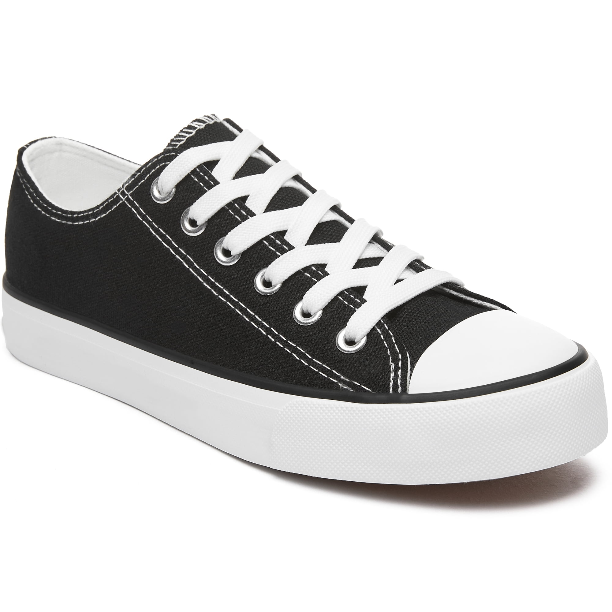 Aomais Women's Canvas Low Top Sneakers Casual Walking Flats Lace