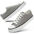 thumbnail image 1 of AOMAIS Womens Canvas Fashion Sneakers Classic Low Top Fabric Shoes Casual Walking Canvas Flats Cute Lace Up Tennis Shoes for Lady(Gray US8), 1 of 7
