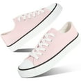 thumbnail image 1 of AOMAIS Womens Canvas Fashion Sneakers Classic Low Top Fabric Shoes Casual Walking Canvas Flats Cute Lace Up Tennis Shoes for Lady(Pink US6), 1 of 7
