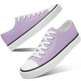 thumbnail image 1 of AOMAIS Womens Canvas Fashion Sneakers Classic Low Top Fabric Shoes Casual Walking Canvas Flats Cute Lace Up Tennis Shoes for Lady(Purple US11), 1 of 7