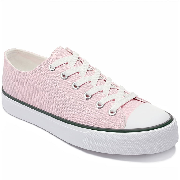 Aomais Womens Canvas Sneakers, Low Top Lace Up Tennis Shoes