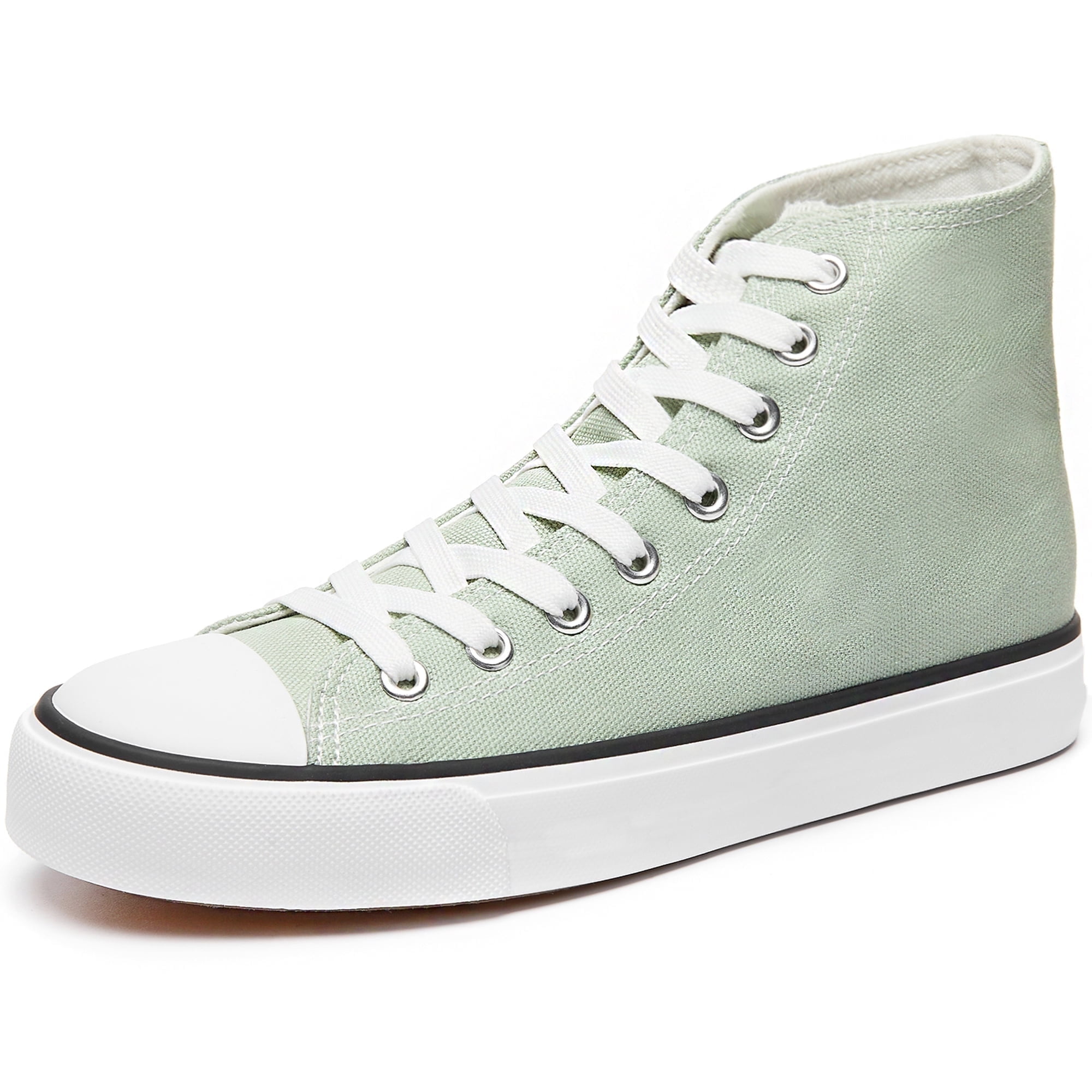 AOMAIS Womens High Top Canvas Sneakers Lace Up Mid Top Canvas Shoes aomais-womens-high-top-canvas-sneakers-lace-up-mid-top-canvas-shoes