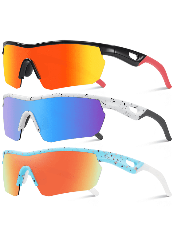 Kids Sunglasses Youth Baseball Sunglasses for Boys Girls 3-12 Polarized Sun Glasses UV400 Protection Sports Goggles