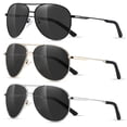thumbnail image 1 of AOMASTE Polarized Aviator Sunglasses for Men Women Driving Fishing Golf Sun Glasses with UV Protection(Black-3Pack), 1 of 7