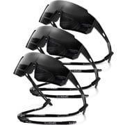 AOMASTE Polarized Sports Sunglasses for Men and Women Oversized Sun Glasses with UV Protection for Driving Cycling RunningBlack-3 Pack
