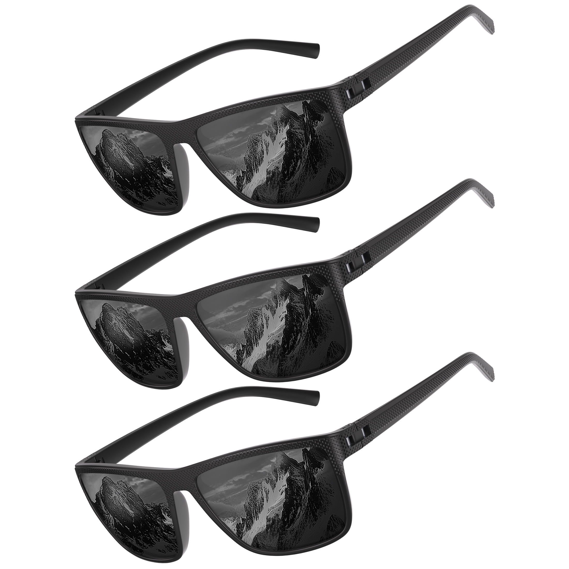 AOMASTE Polarized Sunglasses for Men Square Lightweight Frame Sun Glasses UV400 Protection for Driving Fishing Golf