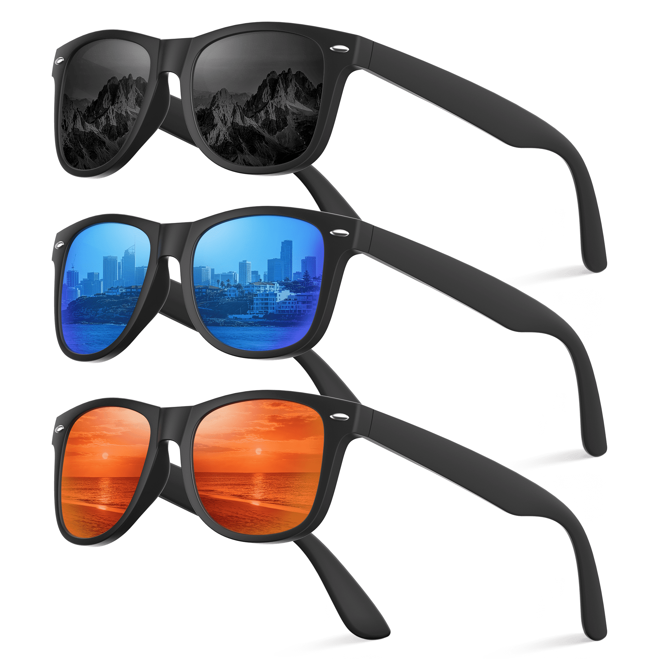 Polarized Sunglasses for Women Men Classic Retro UV400 Protection 3 Pack MEETSUN Polarized Sunglasses for Women Men Classic Jamaica  main image 4
