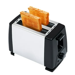 BLACK+DECKER 4-Slice Toaster with Extra-Wide Slots, Black/Silver, TR1478BD