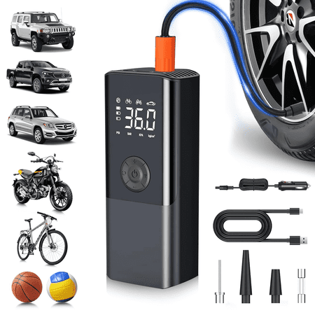 AOMBOO Tire Inflator Portable Air Compressor, for Car Tires with Automatic Shutoff, 150 PSI Digital Pressure Gauge, Emergency LED Light, Cordless and Compact Automotive Pump, Black price history and forecast - AOMBOO AOMBOO Tire Inflator Portable Air Compressor