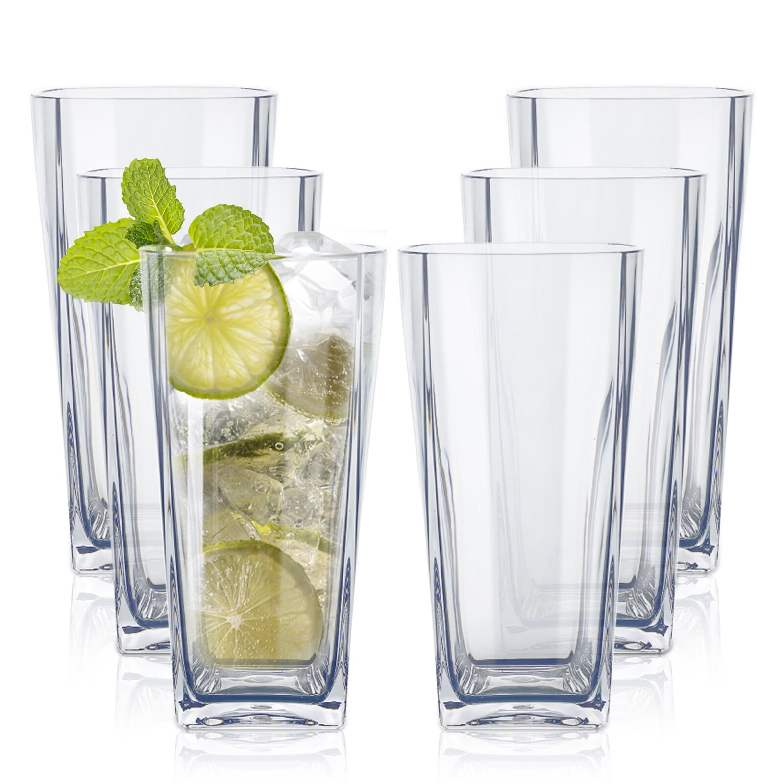 AOMOTA 6pcs Reusable PS Highball Water Tumbler 12oz Shatterproof ...