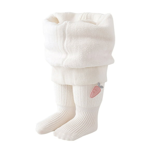 AOMPMSDX Baby Care Baby Girl Tight Toddler Thick Stocking Leggings Knit Footed Tight Girl Warm Winter Pantyhose With Bowknot White XS