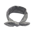 thumbnail image 1 of AOMPMSDX Baby Care Baby Kids Girls Rabbit Bow Ear Hairband Headband Turban Knot Head Wraps Grey One Size, 1 of 2