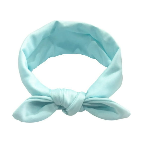 AOMPMSDX Baby Care Baby Kids Girls Rabbit Bow Ear Hairband Headband Turban Knot Head Wraps Light Green One Size