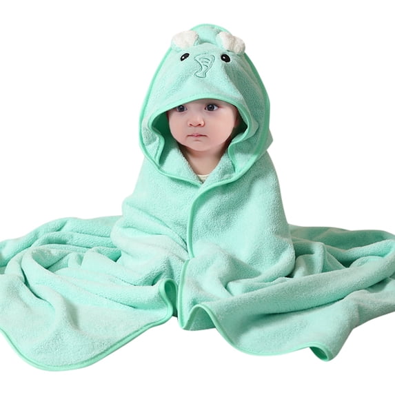 AOMPMSDX Baby Hooded Bath Towel Cartoon Bathrobe Baby Soft Coral Towel For Boy Girl Shower