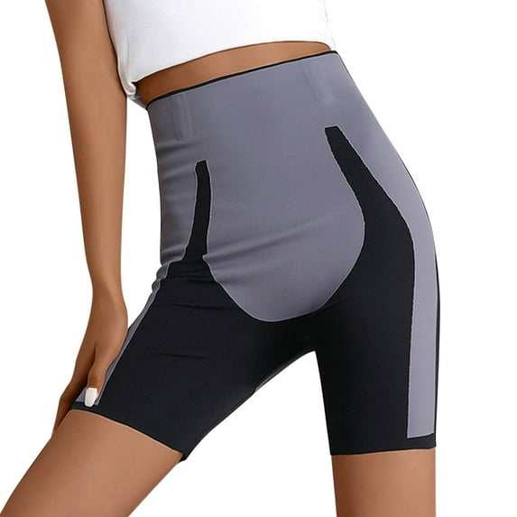 AOMPMSDX Belly Drawing Pants Corset Waist Lifting High Waist Suspension Pants Summer Outside Wear Five Points Yoga Sports Pants Black L