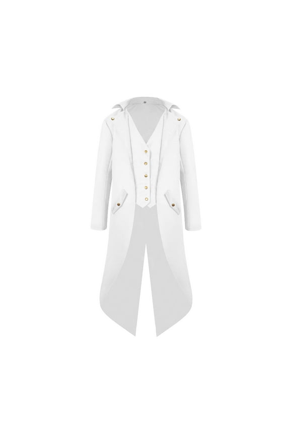 Big Kids Boys Regency Tailcoat Boys Jacket Frock Coat Boys Coat&jacket White 15 Years-16 Years