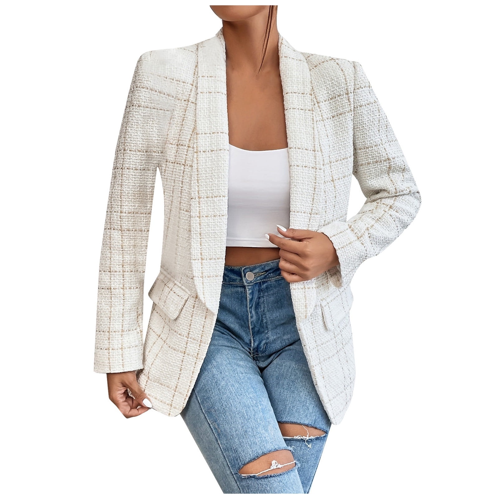 AOMPMSDX Blazers & Suit Jackets For Women Ladies Spring Autumn