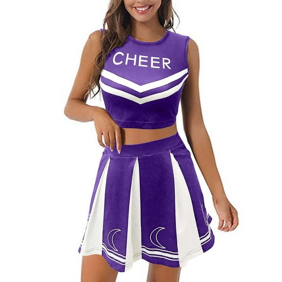 AOMPMSDX Cheerleading Student Sports Day Cheerleading Competition Dress L