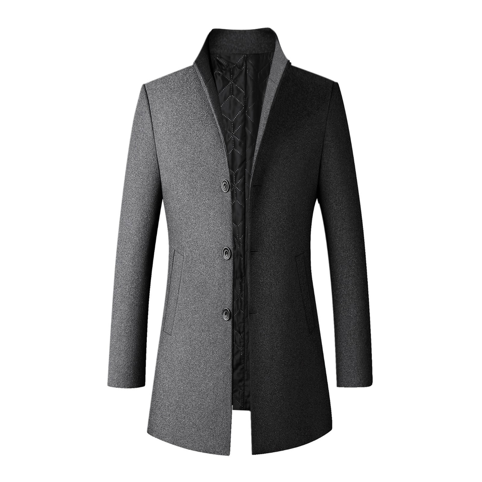 AOMPMSDX Coats For Men Mens Autumn And Winter Casual Fashion Single en