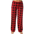 thumbnail image 1 of AOMPMSDX Fashion Womens Casual Plaid Loose Sport Plaid Pajama Pants Trousers Pajama Pants Sleepwear Buffalo Plaid Pajamas Black XXXXXL, 1 of 2