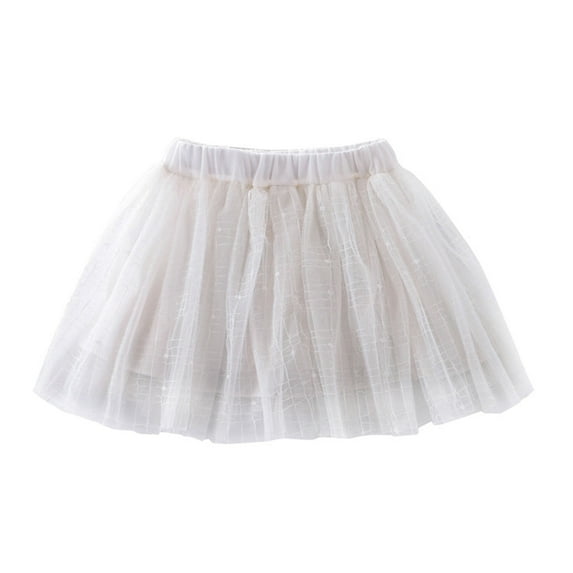 AOMPMSDX Flower Girl Dress Embroidery Tulle Tutu Skirt With Plaid Striped Rainbow Flower For Girls 1 10 Years Wh1 160(8 Years-10 Years)