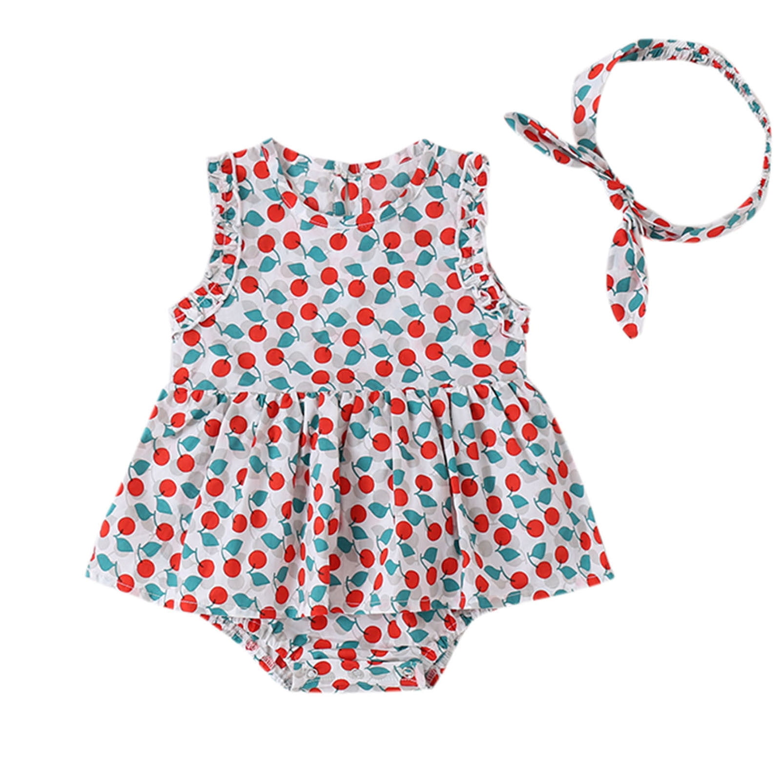 AOMPMSDX Girls Bodysuits Baby Girls Ruffles Romper Dress Bodysuit