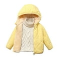 thumbnail image 1 of AOMPMSDX Autumn And Winter Padded Children's Short Padded Jacket Jacket Boys And Girls Baby Down Jacket Yellow 18 Months-24 Months, 1 of 3