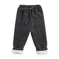 thumbnail image 1 of AOMPMSDX Girls Pants Toddler Girl Boys Solid Loose Pants Casual Warm Pants For Children Fall Winter Clothes Girls Clothes Black 3 Years-4 Years, 1 of 1