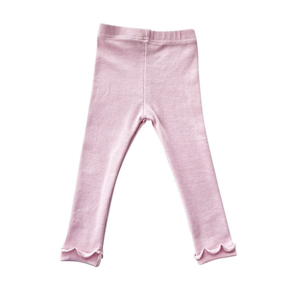 AOMPMSDX Girls Pants Toddler Kids Girls Simple Fashion Soild Soft Dance Pants Leggings Girls Clothes Pink 18 Months-24 Months