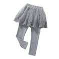 thumbnail image 1 of AOMPMSDX Girls Pants Toddler Trendy Girls' Leggings Skirt Ruffle Skirt Pants Kids Girls Clothes Grey 12 Months-18 Months, 1 of 5