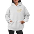 AOMPMSDX Hoodies For Women Casual Hoodie With Loose And Heavy Letter