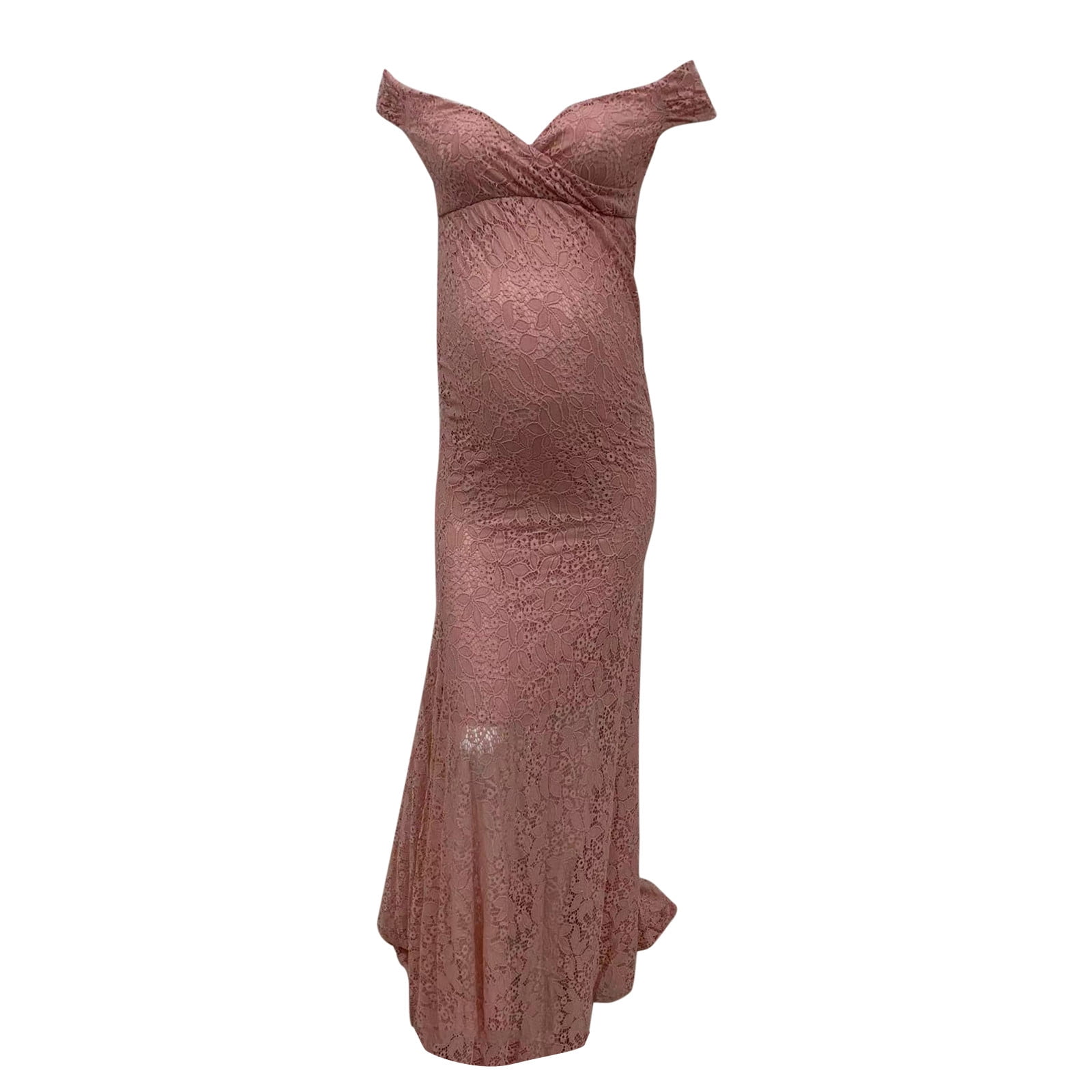 AOMPMSDX Maternity Clothes Feeding Dress Supplier Maternity Dress Women  Lace Trailing Photoshoot Dress Pink M - Walmart Business Supplies
