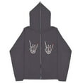 thumbnail image 1 of AOMPMSDX Men'S Hoody Fall Winter Dark Wind Hop Goth Zipper Gym Workout Active Long Sleeve Pullover Lightweight Hoodie Grey Sports Jacket L, 1 of 1