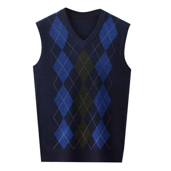 AOMPMSDX Men's Autumn And Winter Fashionable Casual Knitted Pullover With Bottom Insulation Sweater Comfy Trendy Winter Tops Outerwear Coats S Navy