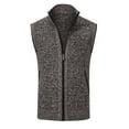 thumbnail image 1 of AOMPMSDX Mens Autumn And Winter Fashion Casual Standing Neck Zipper Pocket Knitted Sweater Vest Comfy Trendy Winter Tops Outerwear Coats XXXXL Coffee, 1 of 5