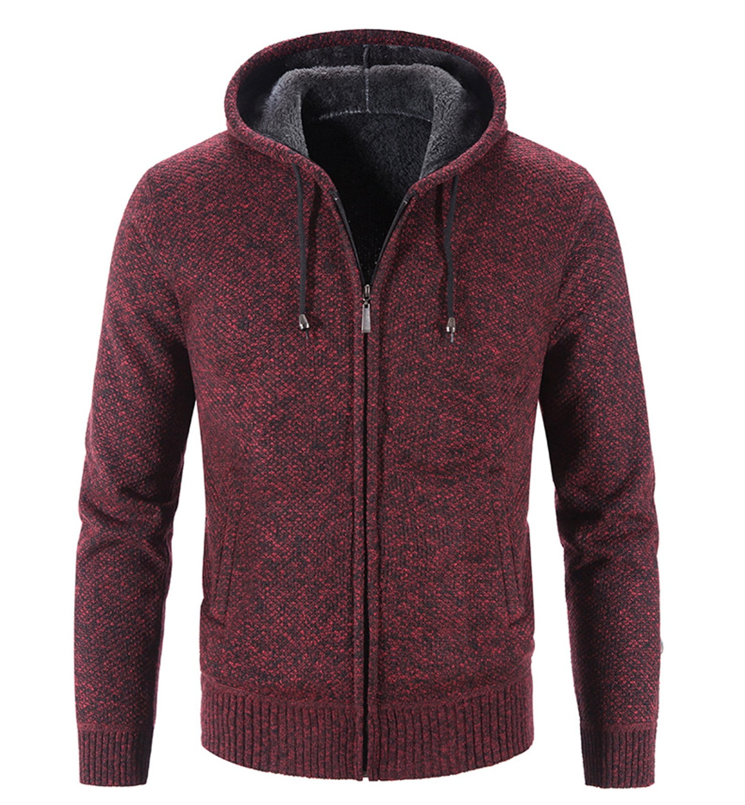 AOMPMSDX Mens Hoodies Winter Long Sleeved Plus Velvet Hooded Sweater