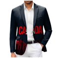 AOMPMSDX Mens Independence Day 3D Digital Printed Suit Jacket Light