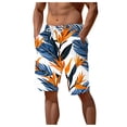 thumbnail image 1 of AOMPMSDX Mens Summer Digital 3D Printed Shorts Elasticated Waisted Beach Pants Navy XXL, 1 of 5