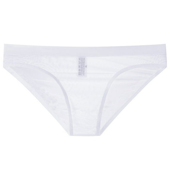 AOMPMSDX Mens Swimming Trunks Transparent Underwear Thin Mesh Bagless Tight Triangle Pants Swimwears