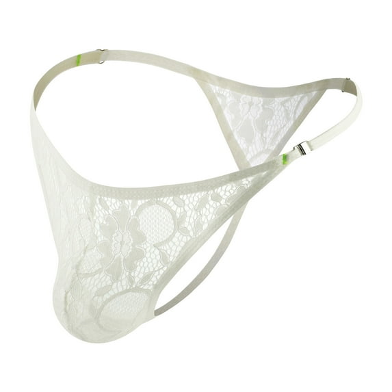 AOMPMSDX Mens Underpant Plus Size Lace Thong Briefs Breathable Briefs On Both Sides Open Deduction Mens Underwear