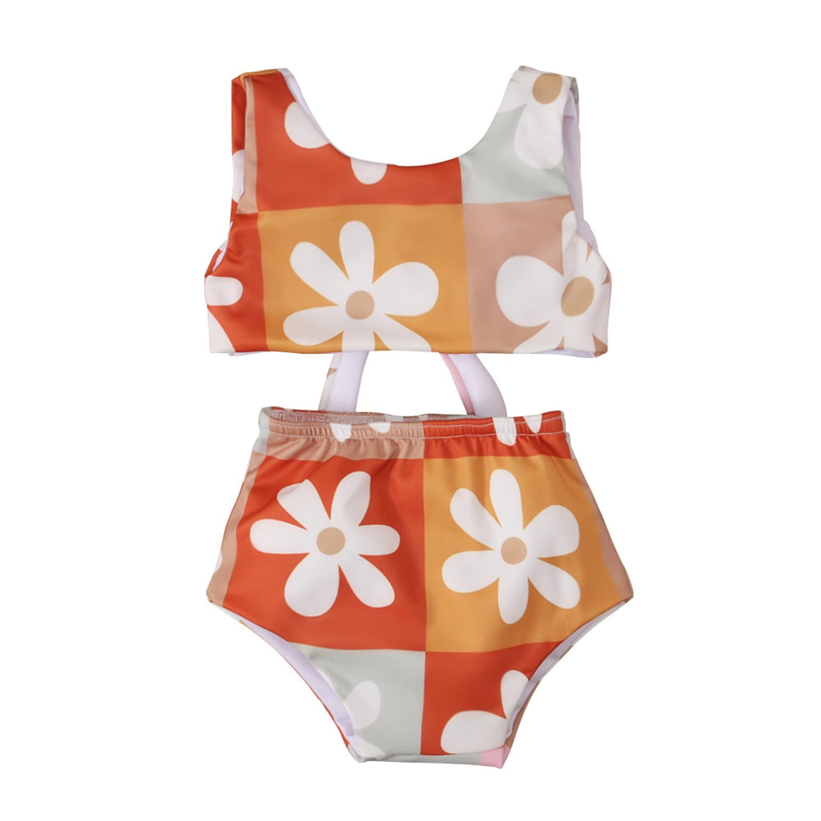 AOMPMSDX Outfits Set For Girls Children's Summer Patterned Swimsuit