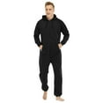 thumbnail image 1 of AOMPMSDX Pajamas For Men Set Long Sleeve Printed Jumpsuit Zipper Hood Pyjamas Nightwear With Pockets Casual Sleepwear Set Cozy Nightwear Set Black Lounge Sets For Men M, 1 of 8